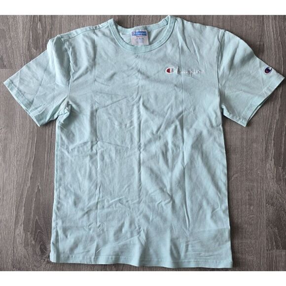 VTG Champion Heavy Cotton Short Sleeve T-Shirt Embroidered Logo Size Small USA - Picture 1 of 8